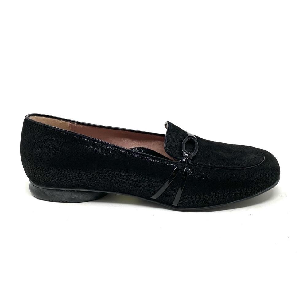 Beautifeel Plie Black sparkle suede dress casual loafers